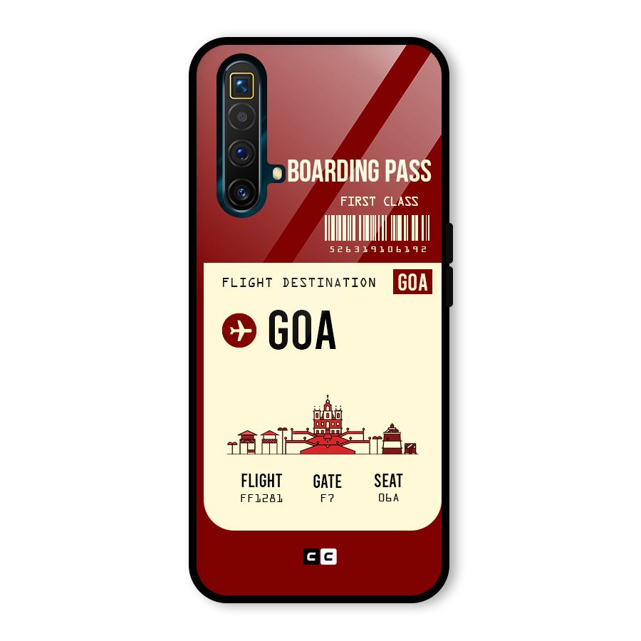 Goa Boarding Pass Glass Back Case for Realme X3