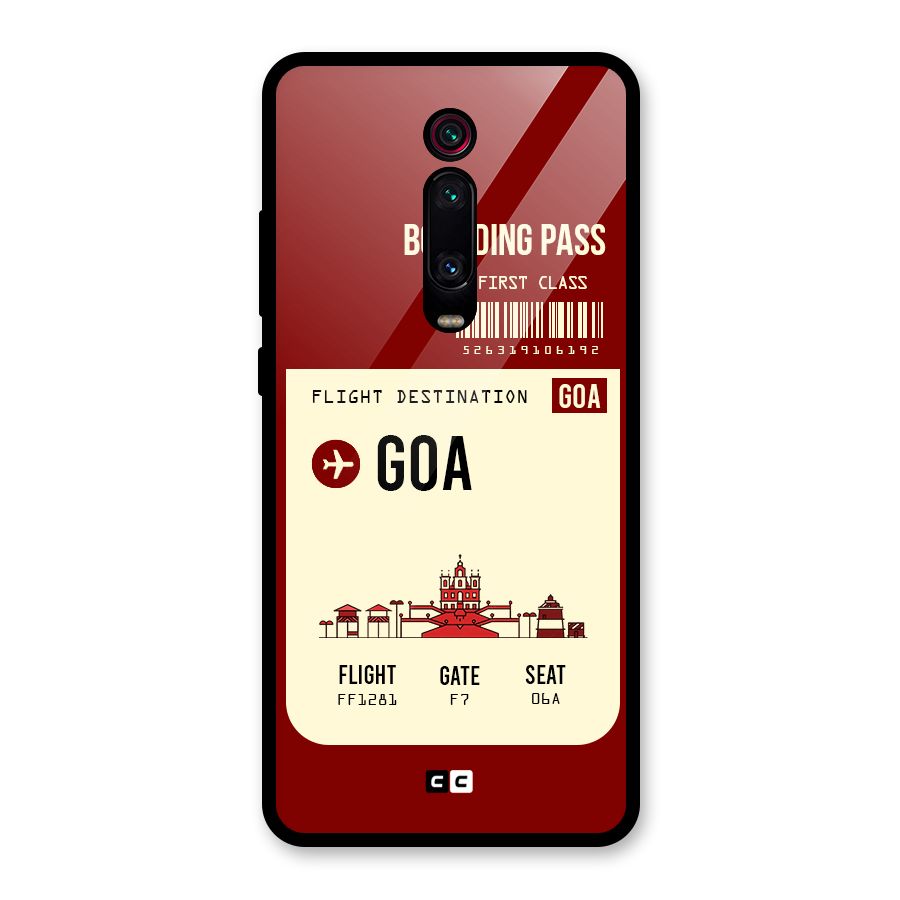 Goa Boarding Pass Glass Back Case for Redmi K20