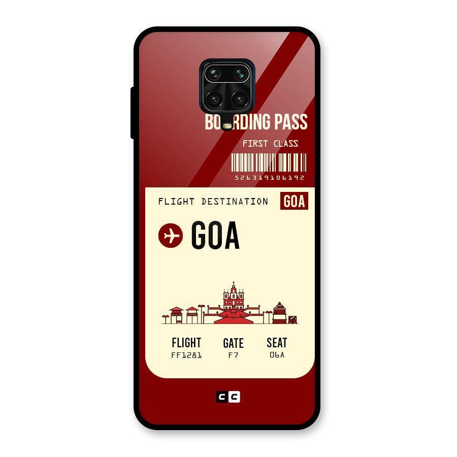 Goa Boarding Pass Glass Back Case for Redmi Note 10 Lite