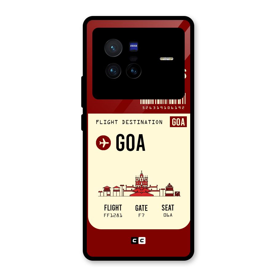 Goa Boarding Pass Glass Back Case for Vivo X80