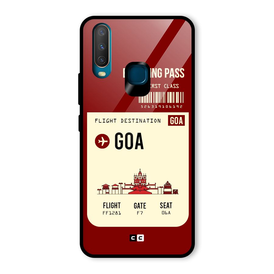 Goa Boarding Pass Glass Back Case for Vivo Y17