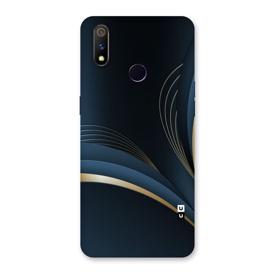 Gold Blue Beauty Back Case for Realme 3 Pro