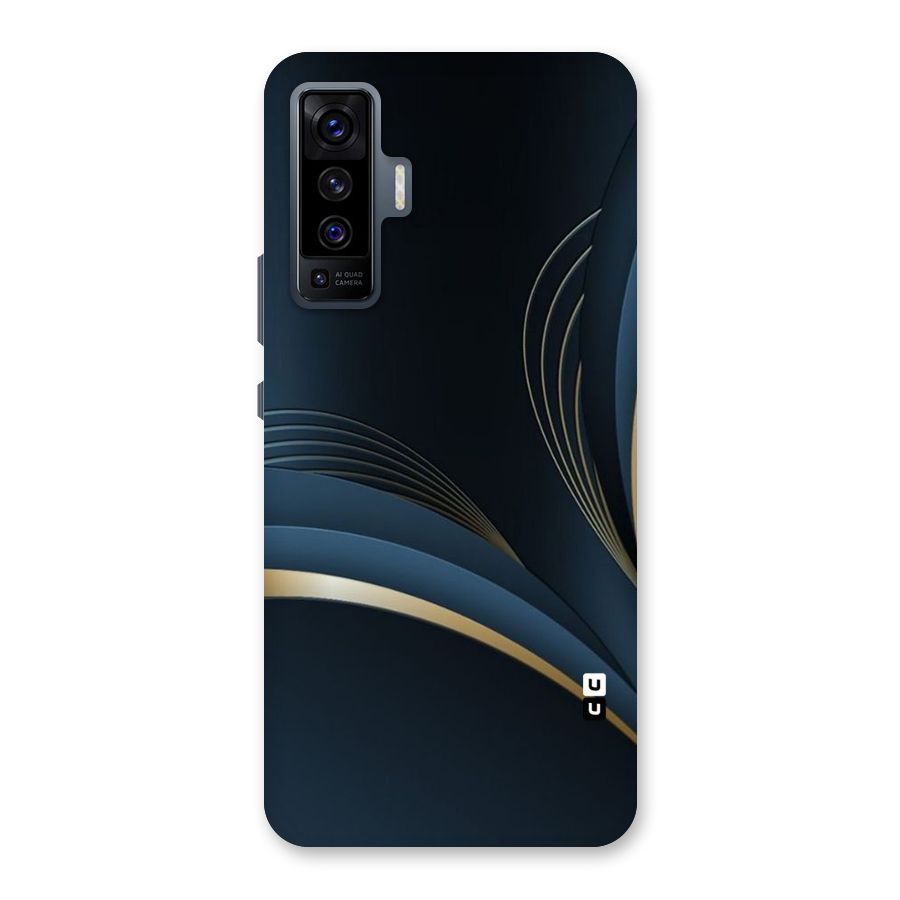Gold Blue Beauty Back Case for Vivo X50