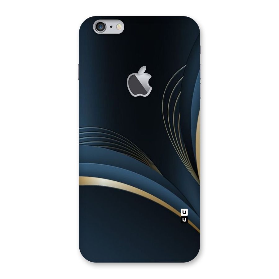 Gold Blue Beauty Back Case for iPhone 6 Plus 6S Plus Logo Cut