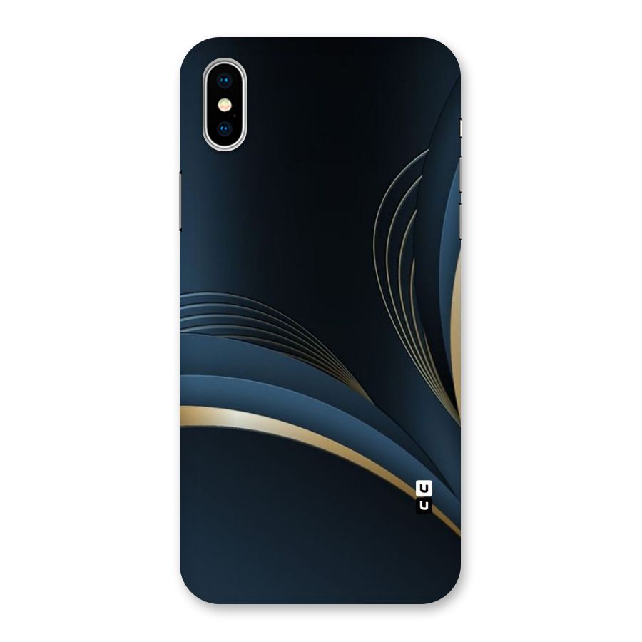 Gold Blue Beauty Back Case for iPhone XS