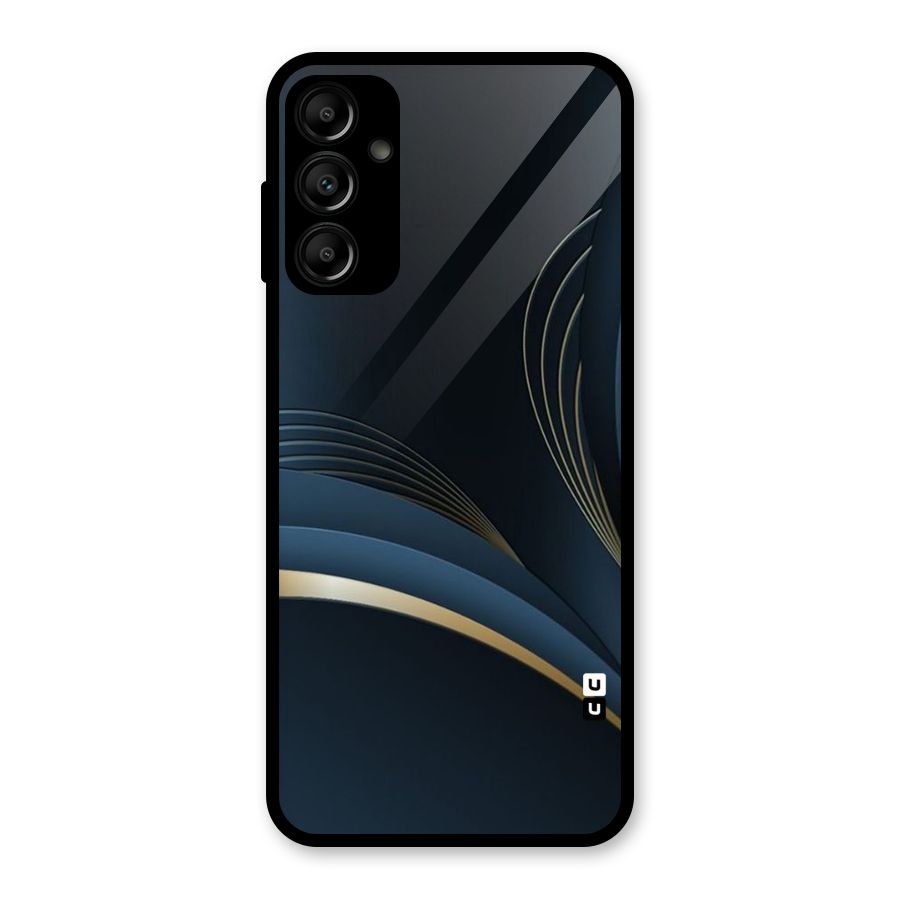 Gold Blue Beauty Glass Back Case for Galaxy A14 5G