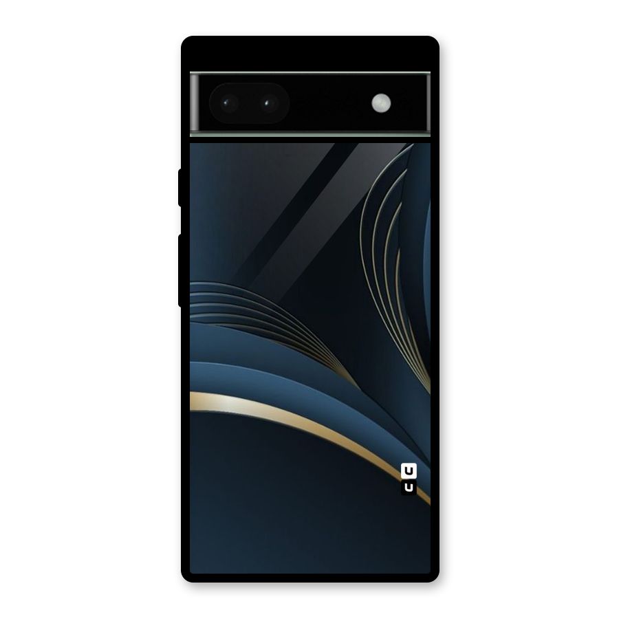 Gold Blue Beauty Glass Back Case for Google Pixel 6a