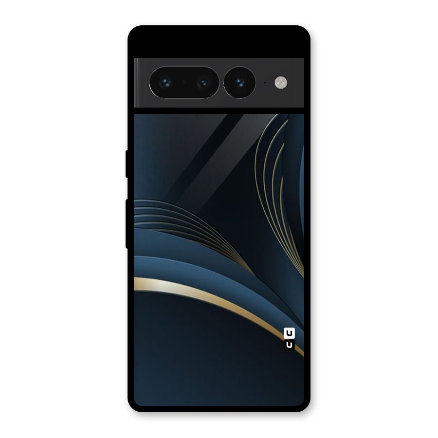 Gold Blue Beauty Glass Back Case for Google Pixel 7 Pro
