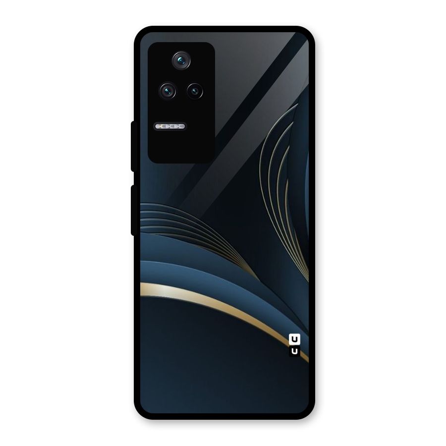 Gold Blue Beauty Glass Back Case for Poco F4 5G