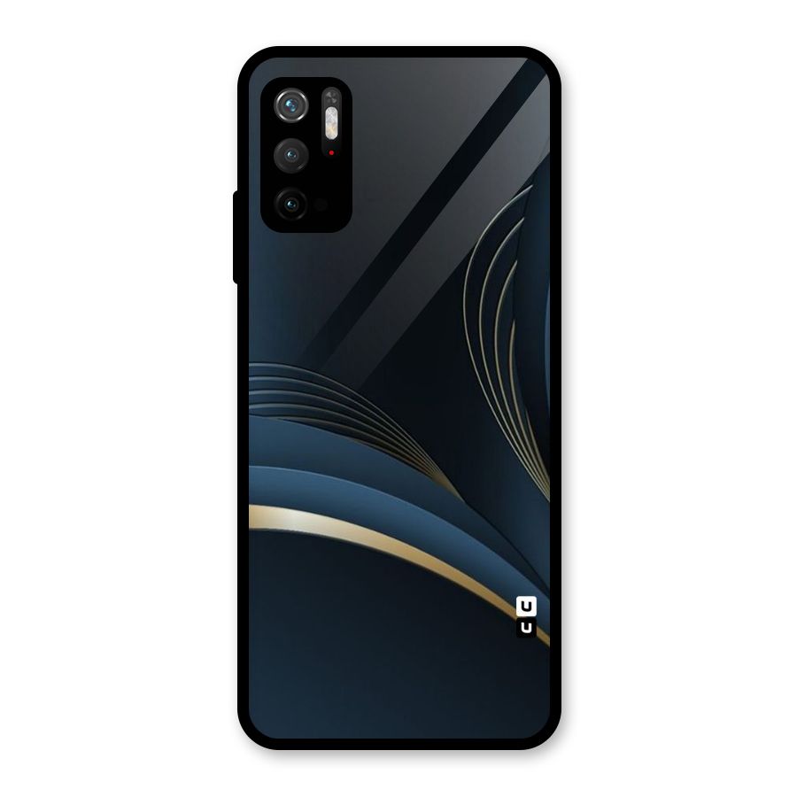 Gold Blue Beauty Glass Back Case for Poco M3 Pro 5G
