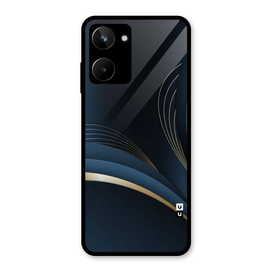 Gold Blue Beauty Glass Back Case for Realme 10