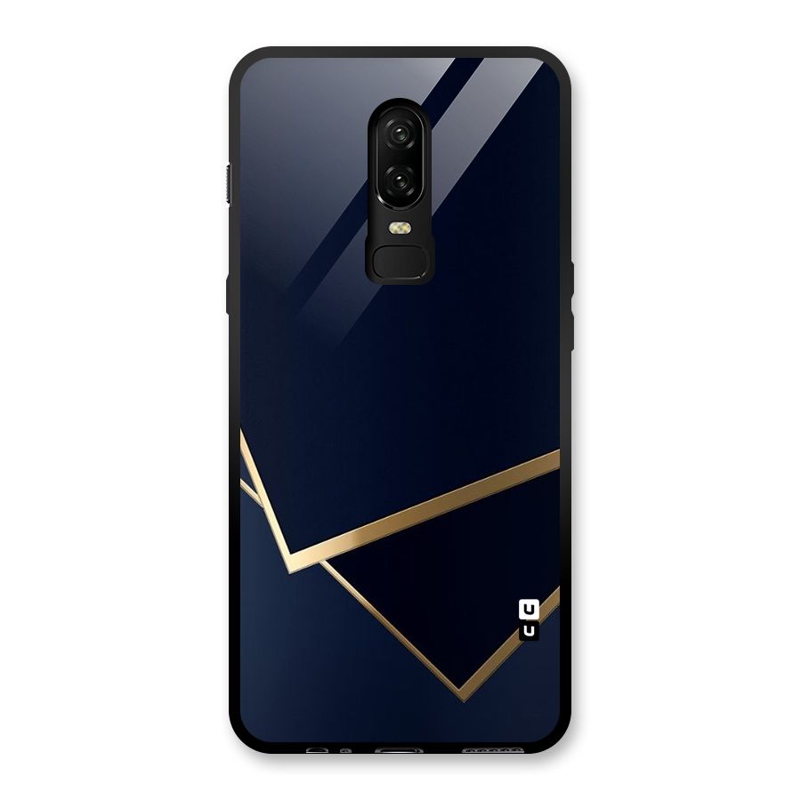 Gold Corners Glass Back Case for OnePlus 6