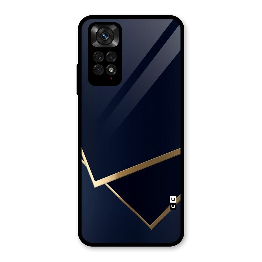 Gold Corners Glass Back Case for Redmi Note 11