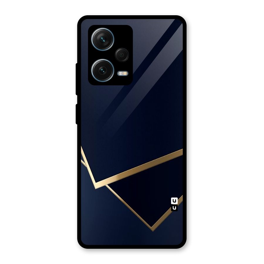 Gold Corners Glass Back Case for Redmi Note 12 Pro Plus 5G