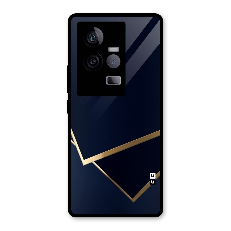Gold Corners Glass Back Case for Vivo iQOO 11 5G
