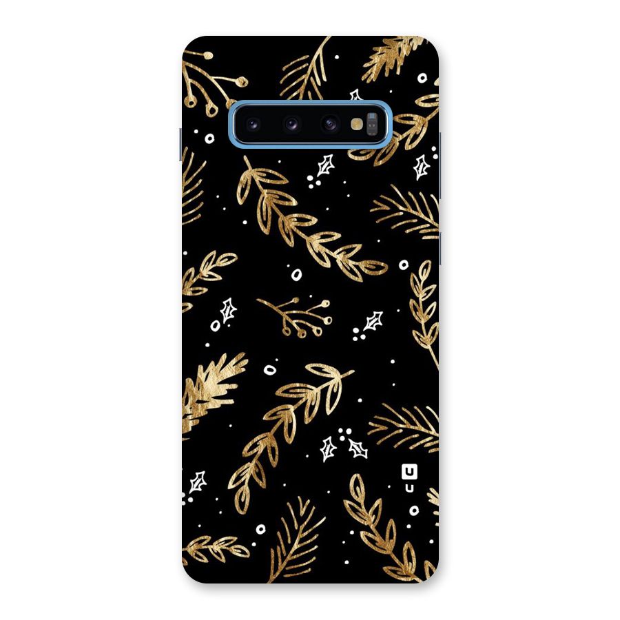 Gold Palm Leaves Back Case for Galaxy S10 Plus