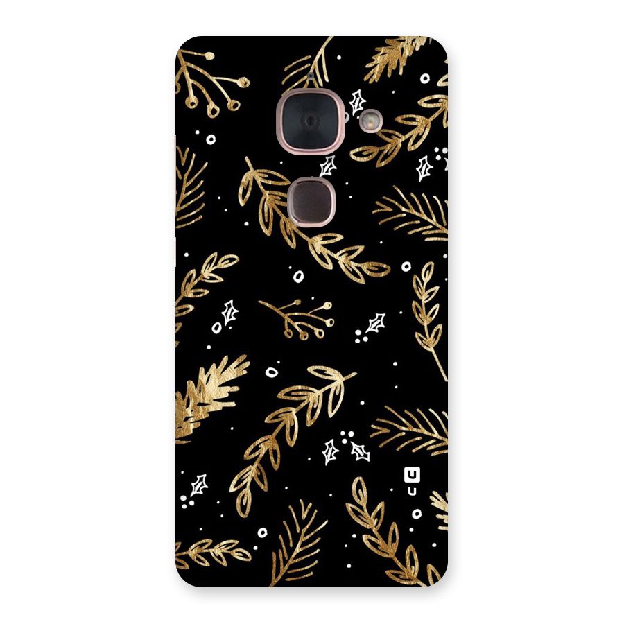 Gold Palm Leaves Back Case for Le Max 2