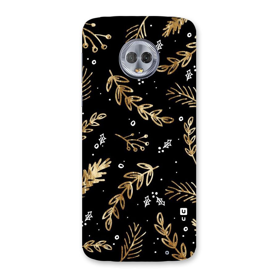 Gold Palm Leaves Back Case for Moto G6 Plus