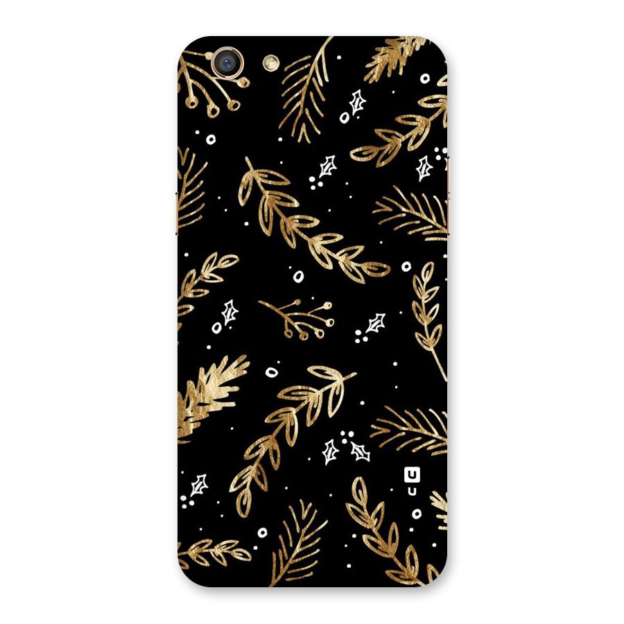 Gold Palm Leaves Back Case for Oppo F3