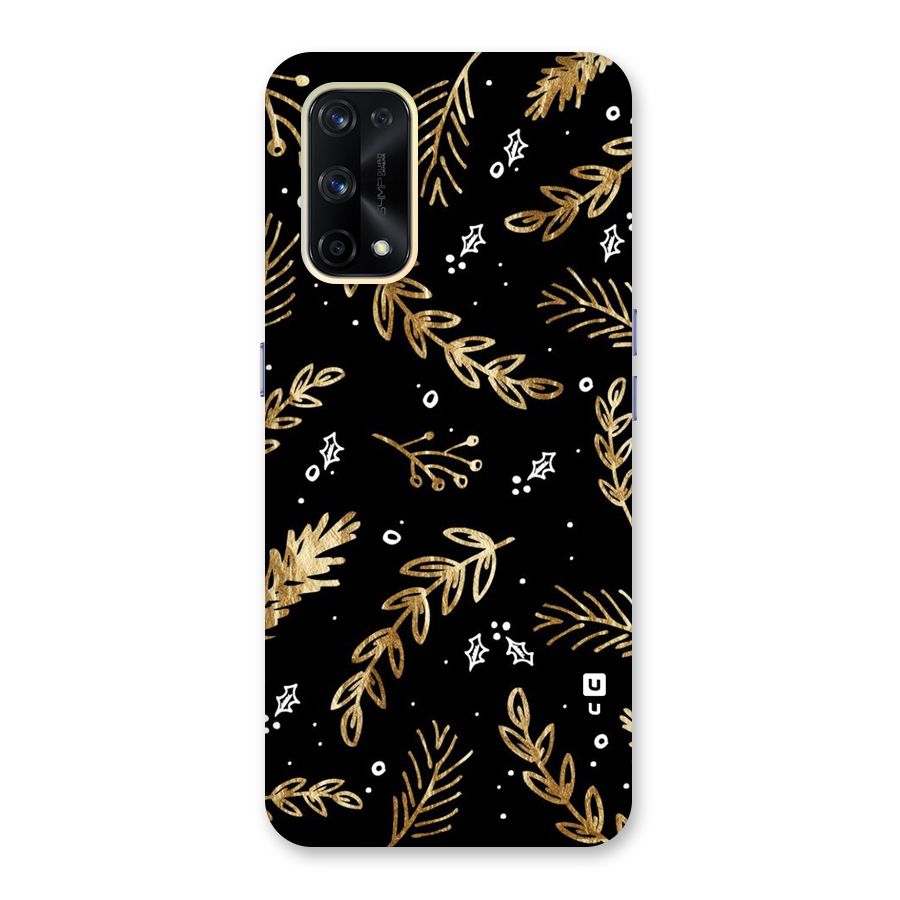 Gold Palm Leaves Glass Back Case for Realme X7 Pro
