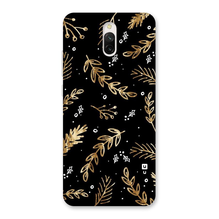 Gold Palm Leaves Back Case for Redmi 8A Dual