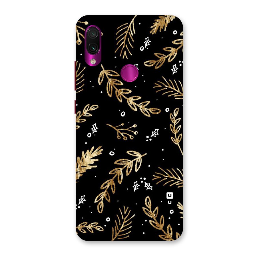 Gold Palm Leaves Back Case for Redmi Note 7 Pro