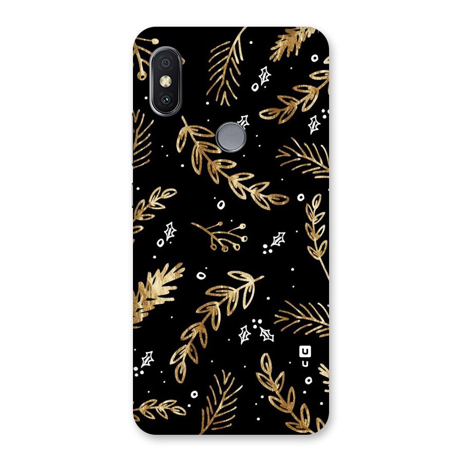Gold Palm Leaves Back Case for Redmi Y2