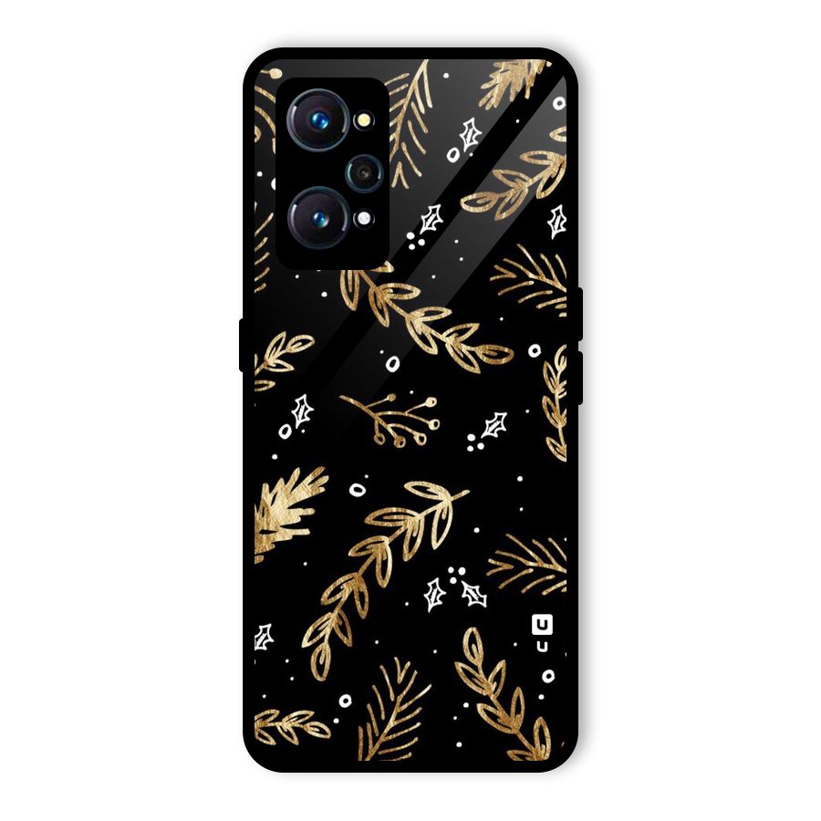 Gold Palm Leaves Glass Back Case for Realme GT 2