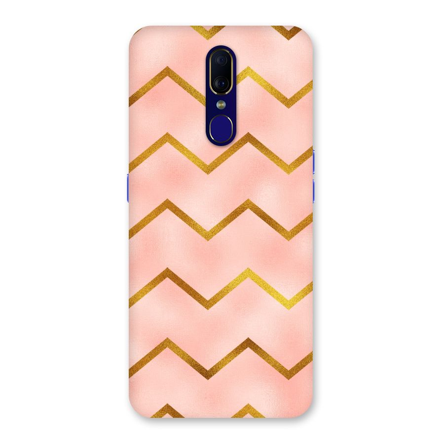 Gold Pink Pattern Back Case for Oppo A9