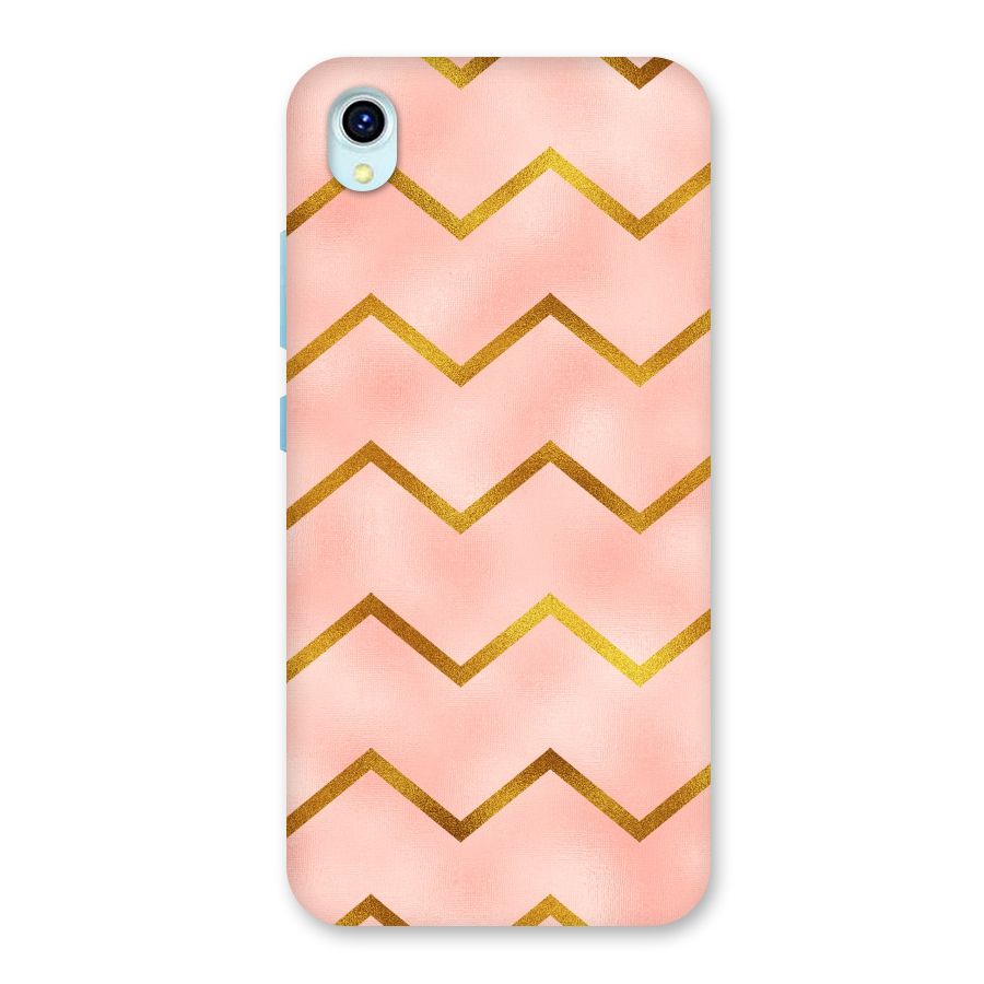 Gold Pink Pattern Back Case for Vivo Y1s