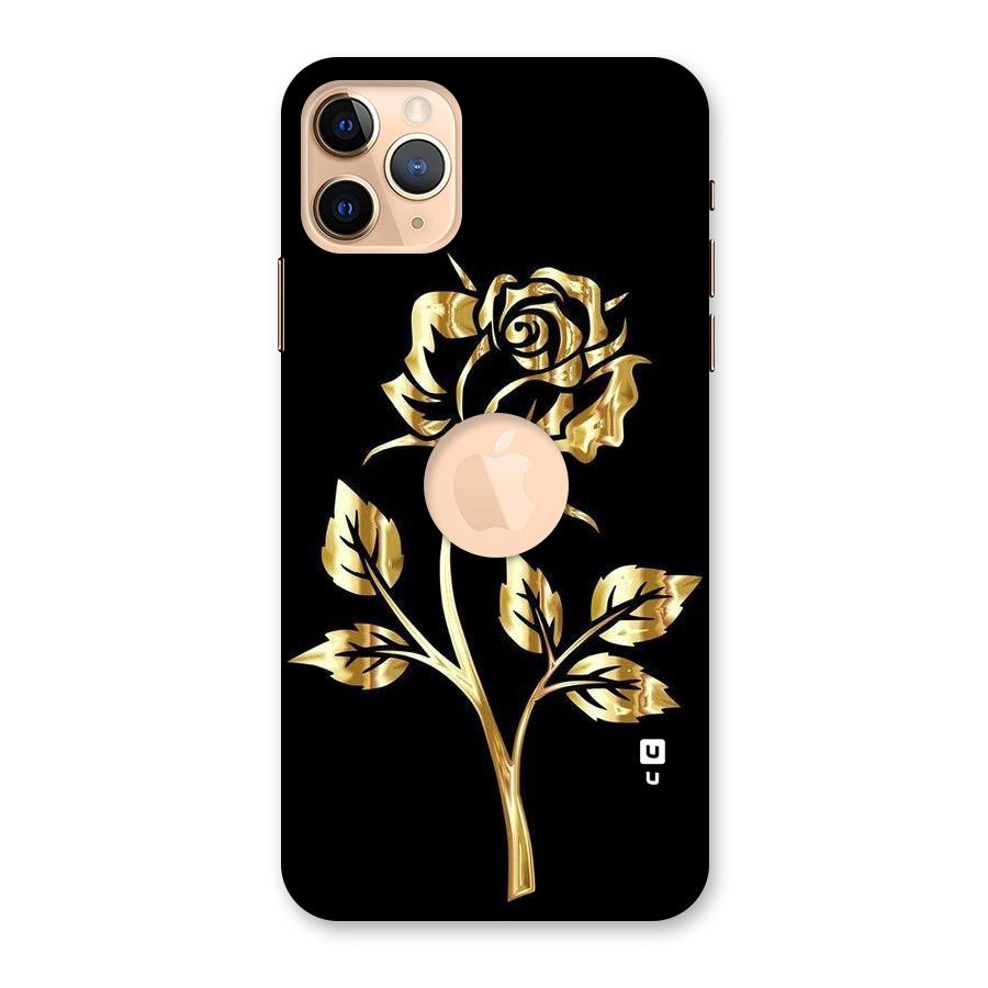 Gold Rose Back Case for iPhone 11 Pro Max Logo Cut