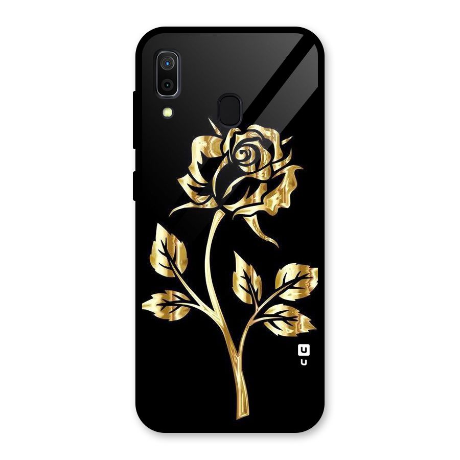 Gold Rose Glass Back Case for Galaxy A30