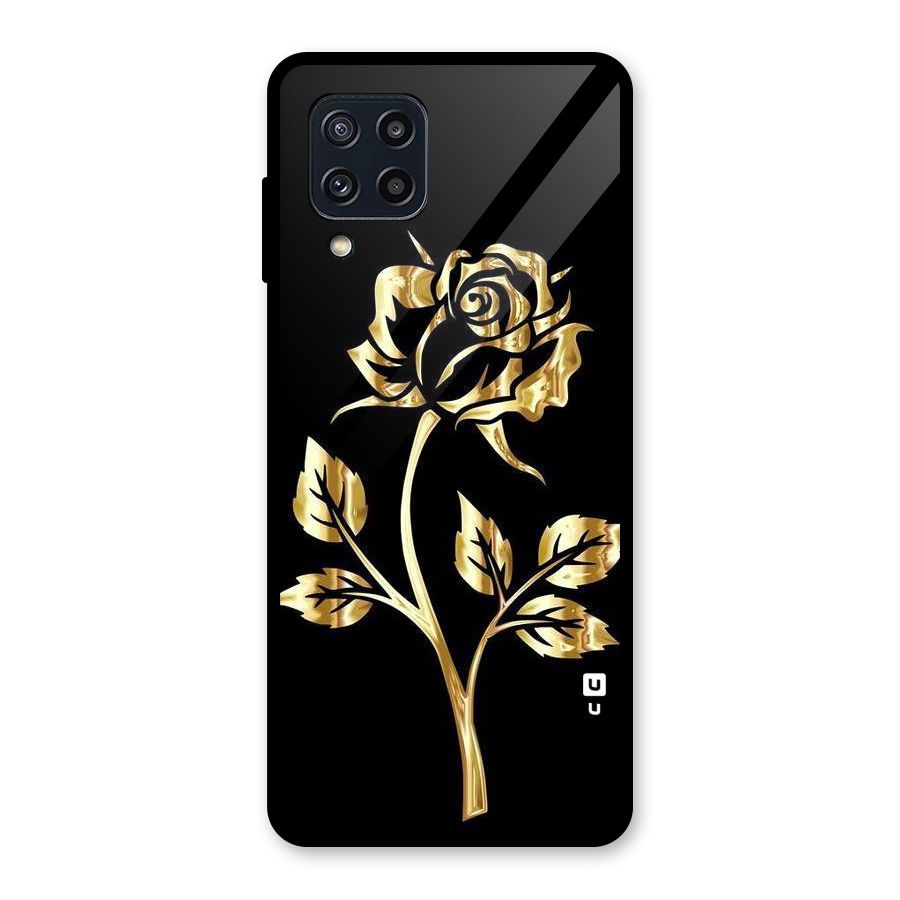 Gold Rose Glass Back Case for Galaxy M32