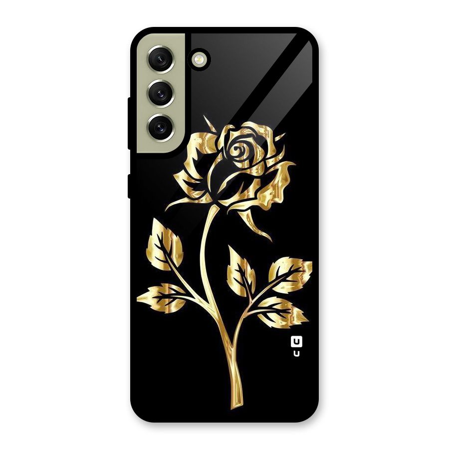 Gold Rose Glass Back Case for Galaxy S21 FE 5G