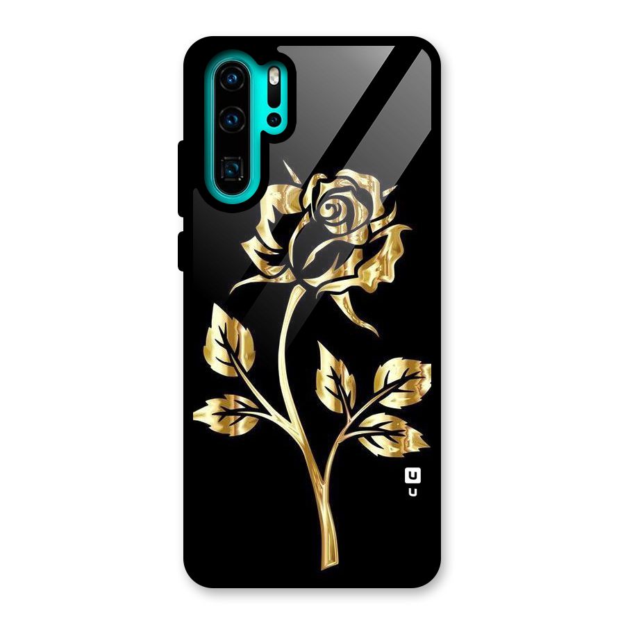 Gold Rose Glass Back Case for Huawei P30 Pro