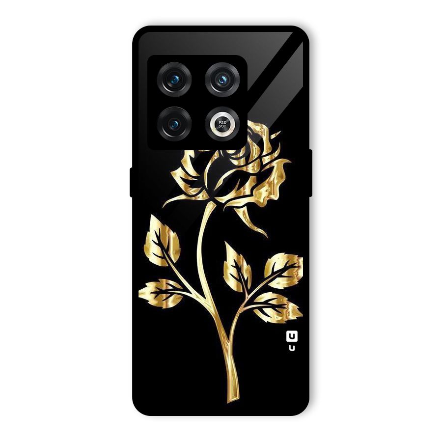 Gold Rose Glass Back Case for OnePlus 10 Pro 5G