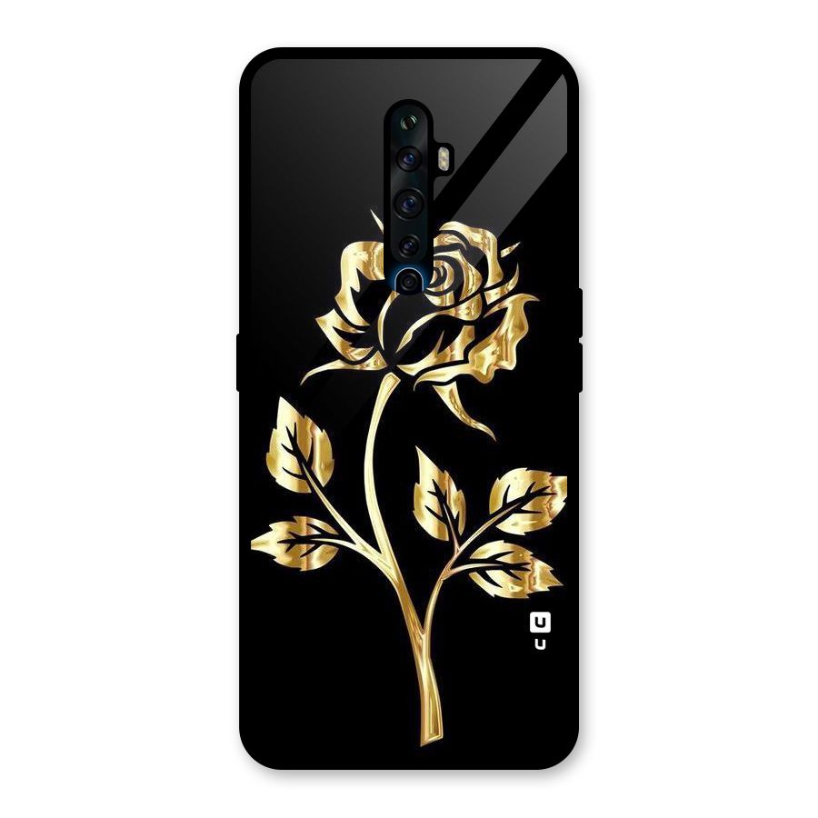 Gold Rose Glass Back Case for Oppo Reno2 F