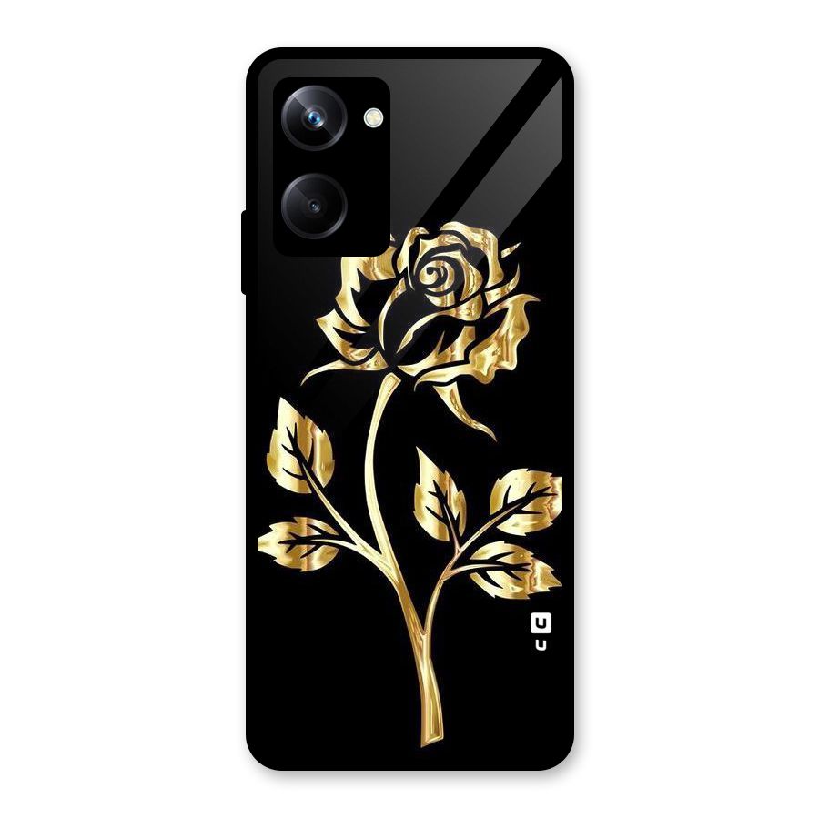 Gold Rose Glass Back Case for Realme 10 Pro