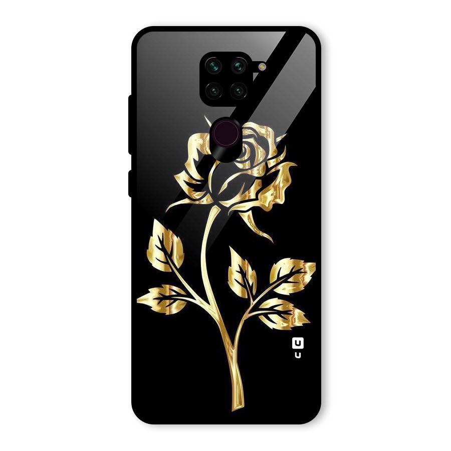 Gold Rose Glass Back Case for Redmi Note 9
