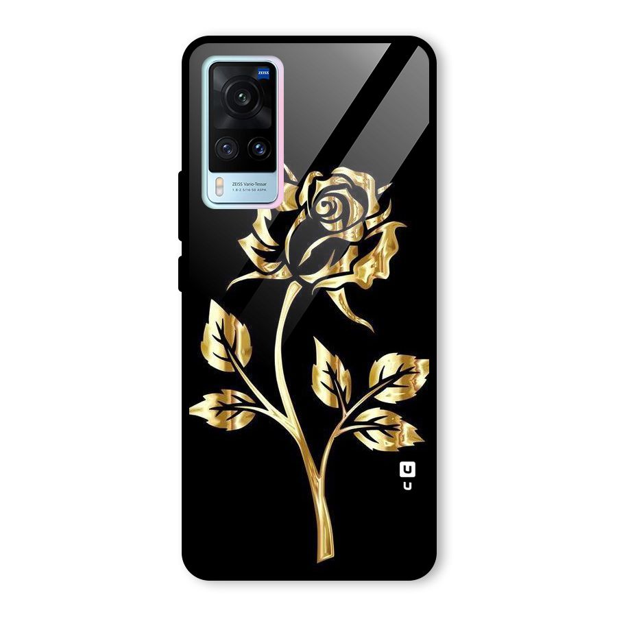 Gold Rose Glass Back Case for Vivo X60
