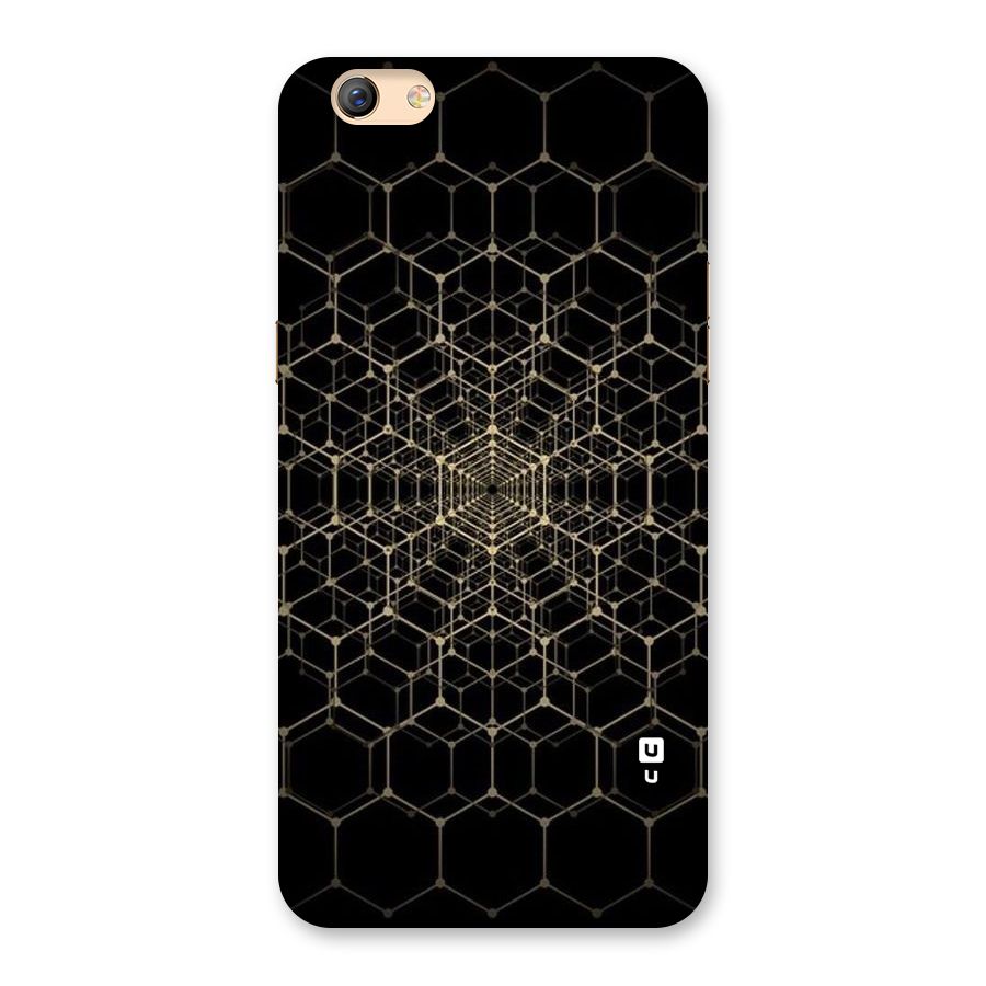 Gold Web Back Case for Oppo F3 Plus
