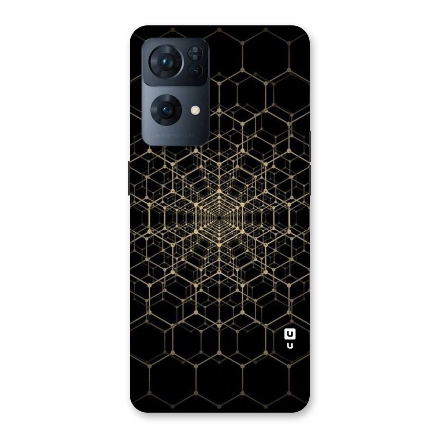 Gold Web Back Case for Oppo Reno7 Pro 5G