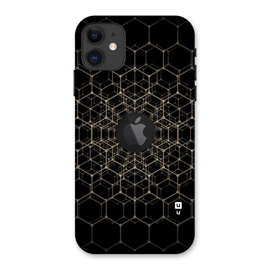 Gold Web Back Case for iPhone 11 Logo Cut