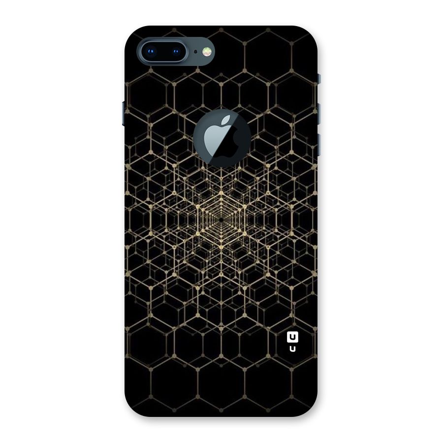 Gold Web Back Case for iPhone 7 Plus Logo Cut