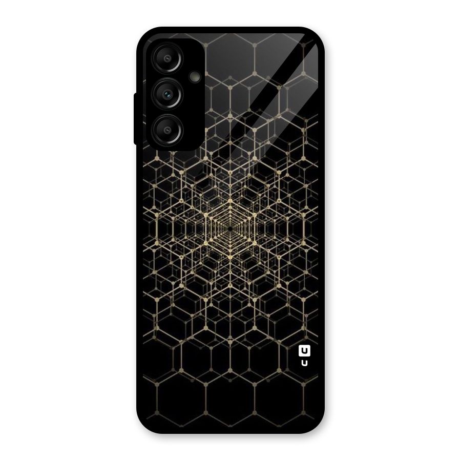 Gold Web Glass Back Case for Galaxy A14 5G