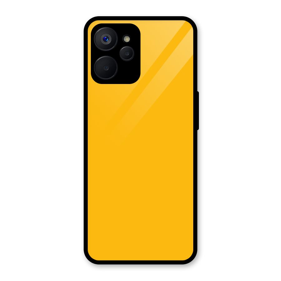 Gold Yellow Glass Back Case for Realme 9i 5G