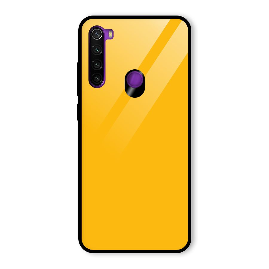 Gold Yellow Glass Back Case for Redmi Note 8