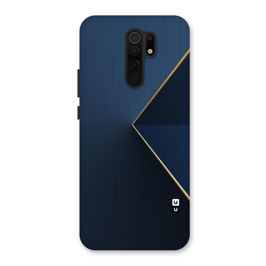 Golden Blue Triangle Back Case for Poco M2