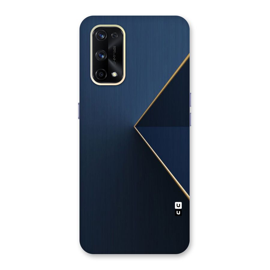 Golden Blue Triangle Glass Back Case for Realme X7 Pro