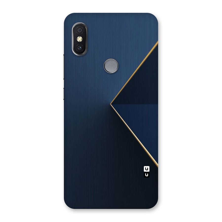 Golden Blue Triangle Back Case for Redmi Y2